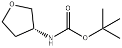 (R)-(四氢呋喃-3-基)氨基甲酸叔丁酯 结构式