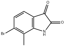 6-溴-7-甲基二氢吲哚-2,3-二酮, 129833-54-1, 结构式