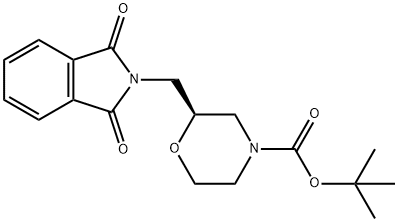 4-Morpholinecarboxylic acid, 2-[(1,3-dihydro-1,3-dioxo-2H-isoindol-2-yl)methyl]-, 1,1-dimethylethyl ester, (2S)-|(S)-2 - ((1,3-二氧代异二氢吲哚-2-基)甲基)吗啉-4-羧酸叔丁酯