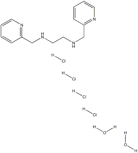 N,N'-Bis(2-pyridylmethyl)-1,2-ethylenediamine Tetrahydrochloride Dihydrate Struktur
