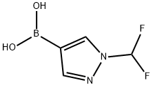 1-二氟甲基吡唑-4-硼酸 结构式
