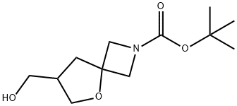 7-(ヒドロキシメチル)-5-オキサ-2-アザスピロ[3.4]オクタン-2-カルボン酸TERT-ブチル 化学構造式