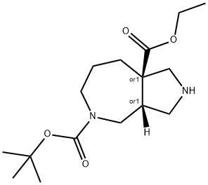 Cis-5-Tert-Butyl 8A-Ethyl Octahydropyrrolo[3,4-C]Azepine-5,8A(1H)-Dicarboxylate Struktur