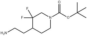 tert-butyl 4-(2-aminoethyl)-3,3-difluoropiperidine-1-carboxylate 结构式
