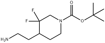 tert-butyl 4-(2-aminoethyl)-3,3-difluoropiperidine-1-carboxylate Structure