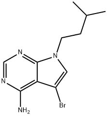 5-Bromo-7-isopentyl-7H-pyrrolo[2,3-d]pyrimidin-4-amine Structure
