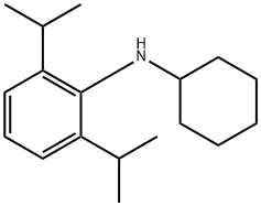 N-Cyclohexyl-2,6-bis(1-methylethyl)-Benzenamine Struktur