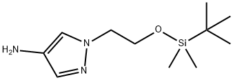 1-(2-((叔丁基二甲基甲硅烷基)氧基)乙基)-1H-吡唑-4-胺, 1346672-87-4, 结构式
