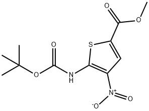 methyl 5-(tert-butoxycarbonyl)-4-nitrothiophene-2-carboxylate Struktur