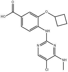 1351762-30-5 4-((5-Chloro-4-(methylamino)pyrimidin-2-yl)amino)-3-cyclobutoxybenzoic acid