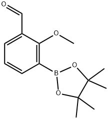 3-Formyl-2-methoxyphenylboronic acid pinacol ester, 1356638-77-1, 结构式