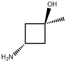 trans-3-Hydroxy-3-methylcyclobutylamine hydrochloride Structure