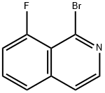 1-ブロモ-8-フルオロイソキノリン 化学構造式
