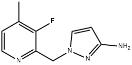 1-((3-Fluoro-4-methylpyridin-2-yl)methyl)-1H-pyrazol-3-amine Structure