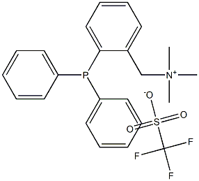 1-(2-(Diphenylphosphino)phenyl)-N,N,N-trimethylmethanaminium trifluoromethanesulfonate Structure