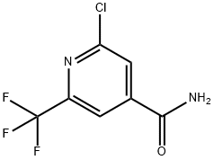 2-氯-6-三氟甲基异烟酰胺, 1379355-32-4, 结构式