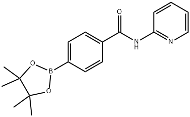 N-Pyridin-2-yl-4-(4,4,5,5-tetramethyl-[1,3,2]dioxaborolan-2-yl)-benzamide Struktur