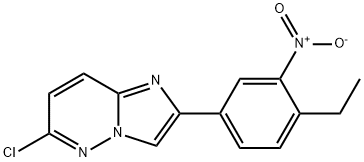 6-氯-2-(4-乙基-3-硝基苯基)咪唑[1,2-B]哒嗪,1383624-01-8,结构式