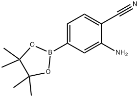 2-氨基-4-(四甲基-1,3,2-二氧杂硼环戊烷-2-基)苯腈, 1384855-33-7, 结构式