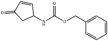 N-(4-オキソシクロペント-2-エン-1-イル)カルバミン酸ベンジル 化学構造式