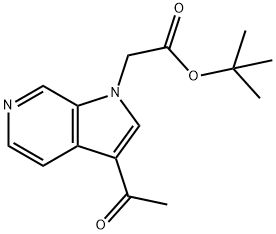 tert-Butyl 2-(3-acetyl-1H-pyrrolo[2,3-c]pyridin-1-yl)acetate Structure