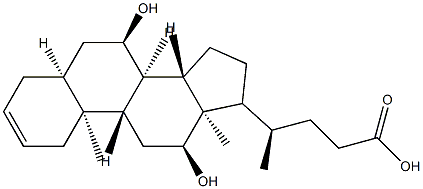 (4R)-4-((5S,7R,8R,9S,10S,12S,13R,14S)-7,12-dihydroxy-10,13-dimethyl-4,5,6,7,8,9,10,11,12,13,14,15,16,17-tetradecahydro-1H-cyclopenta[a]phenanthren-17-yl)pentanoic acid Structure