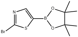 2-bromo-5-(4,4,5,5-tetramethyl-1,3,2-dioxaborolan-2-yl)thiazole, 1402166-32-8, 结构式