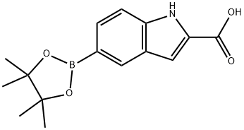 5-(Tetramethyl-1,3,2-dioxaborolan-2-yl)-1H-indole-2-carboxylic acid Structure