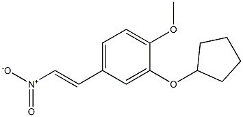 (E)-2-(cyclopentyloxy)-1-methoxy-4-(2-nitrovinyl)benzene 化学構造式