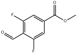 3,5-二氟-4-甲酰基苯甲酸甲酯, 1415124-73-0, 结构式