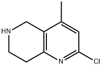 2-chloro-5,6,7,8-tetrahydro-4-methyl-1,6-Naphthyridine Structure