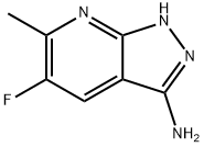 5-氟-6-甲基-1H-吡唑并[3,4-B]吡啶-3-胺, 1426309-25-2, 结构式