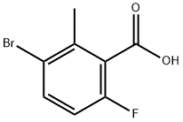 3-溴-6-氟-2-甲基苯甲酸,1427373-55-4,结构式
