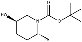 (2R,5R)-5-羟基-2-甲基哌啶-1-甲酸叔丁酯 结构式