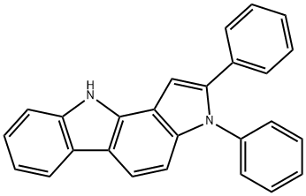Pyrrolo[3,2-a]carbazole, 3,10-dihydro-2,3-diphenyl- Structure