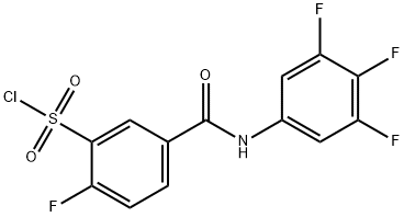 1445796-56-4 2-fluoro-5-(3,4,5-trifluorophenylcarbamoyl)benzene-1-sulfonyl chloride