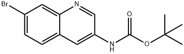 叔-丁基 (7-溴喹啉-3-基)氨基甲酯, 1447607-37-5, 结构式
