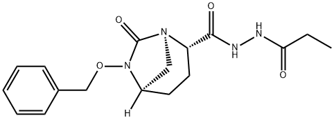 (2S,5R)-N'-acetyl-6-(benzyloxy)-7-oxo-1,6-diazabicyclo[3.2.1]octane-2-carbohydrazide Struktur