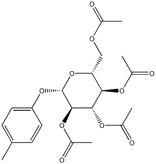 (2R,3R,4S,5R,6S)-2-(acetoxymethyl)-6-(p-tolyloxy)tetrahydro-2H-pyran-3,4,5-triyl triacetate Struktur
