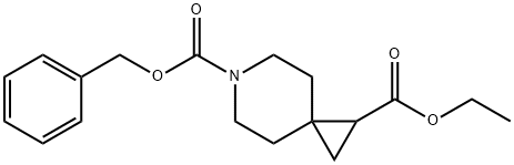 6-benzyl 1-ethyl 6-azaspiro[2.5]octane-1,6-dicarboxylate Struktur