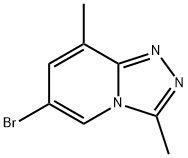 6-ブロモ-3,8-ジメチル-[1,2,4]トリアゾロ[4,3-A]ピリジン 化学構造式