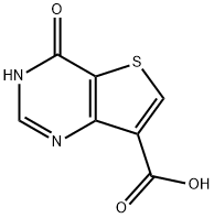 4-オキソ-3,4-ジヒドロチエノ[3,2-D]ピリミジン-7-カルボン酸 化学構造式