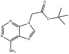 6-アミノ-9H-プリン-9-酢酸tert-ブチル 化学構造式