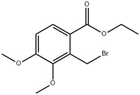 Ethyl 2-(bromomethyl)-3,4-dimethoxybenzoate 结构式