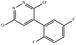 3,6-Dichloro-4-(2,5-difluorophenyl)pyridazine Structure