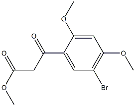 5-溴-2,4-二甲氧基-BETA-氧代苯丙酸甲酯,1598387-86-0,结构式