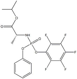 (R)-isopropyl 2-(((R)-(perfluorophenoxy)(phenoxy)phosphoryl)amino)propanoate Struktur