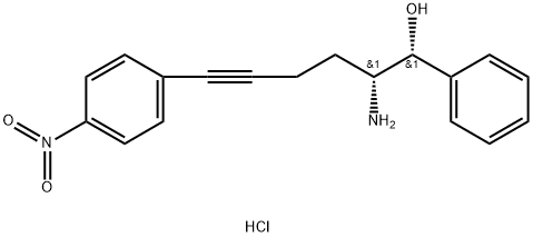 (1R,2R)-2-amino-6-(4-nitrophenyl)-1-phenylhex-5-yn-1-olhydrochloride Struktur