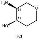 trans-3-amino-4-hydroxy-tetrahydropyran hydrochloride 结构式
