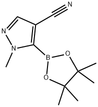 4-氰基-1-甲基-1H-吡唑-5-硼酸频哪醇酯, 1638360-07-2, 结构式